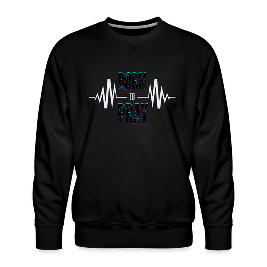 Born to Pray (white logo) Sweater - black