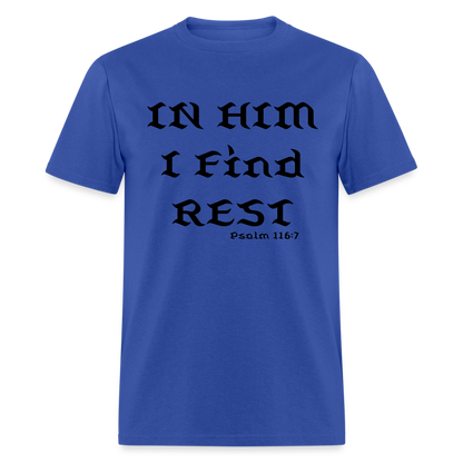 In Him I Find Rest - royal blue