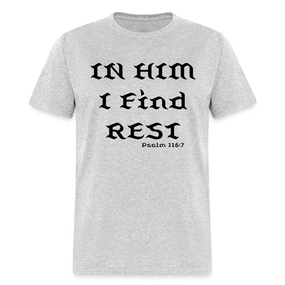 In Him I Find Rest - heather gray