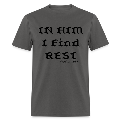 In Him I Find Rest - charcoal