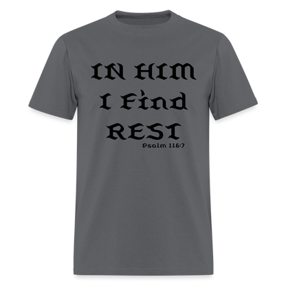 In Him I Find Rest - charcoal