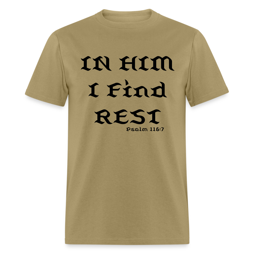 In Him I Find Rest - khaki