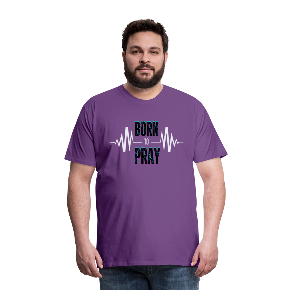 Born to Pray (White) - purple
