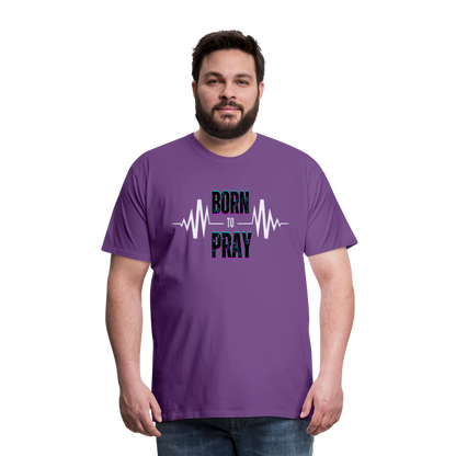 Born to Pray (White) - purple