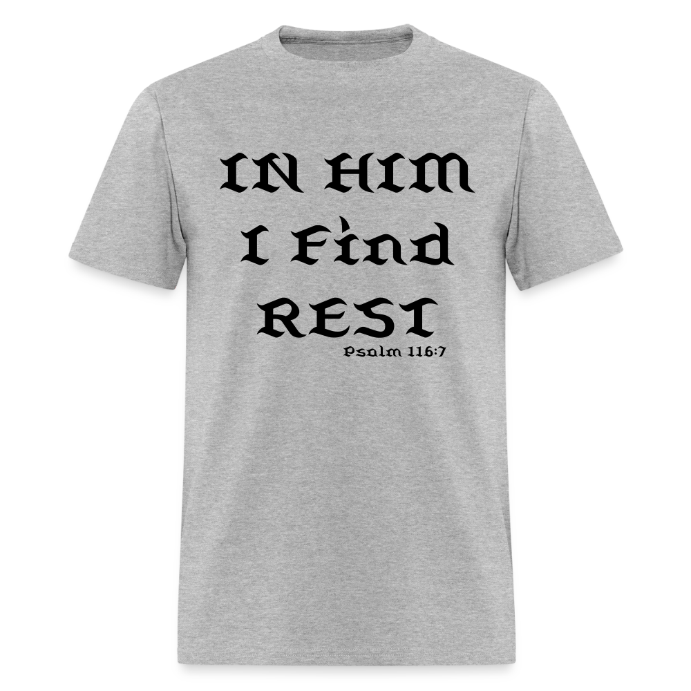 In Him I Find Rest - heather gray