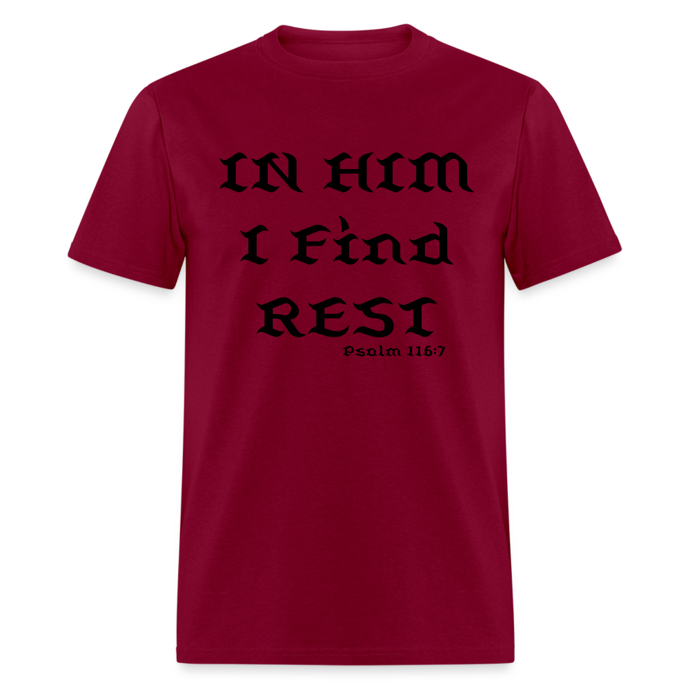 In Him I Find Rest - burgundy