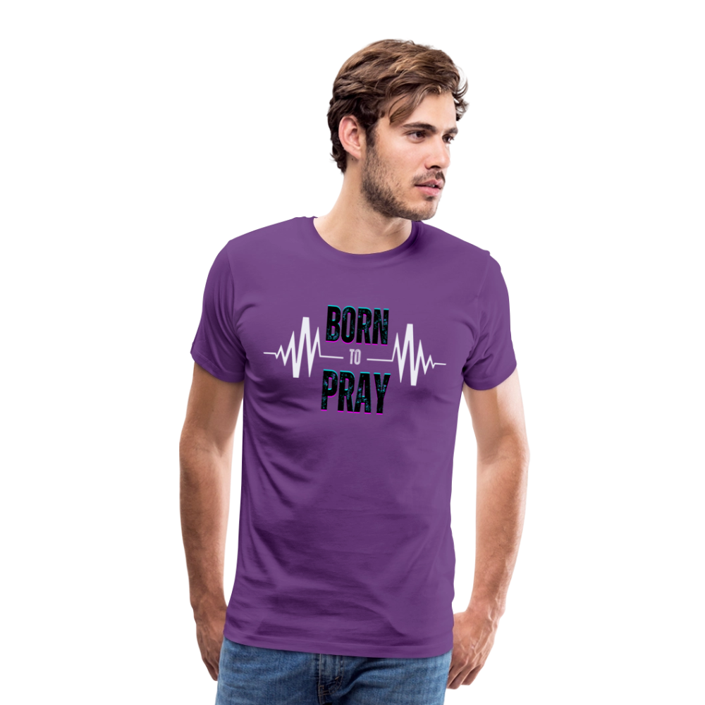 Born to Pray (White) - purple