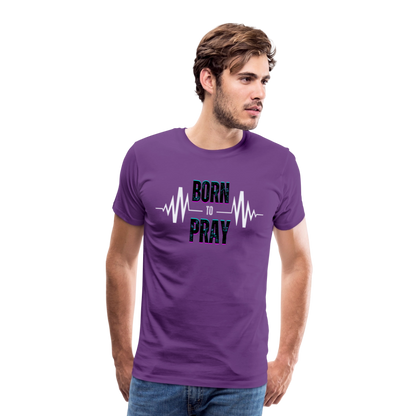 Born to Pray (White) - purple