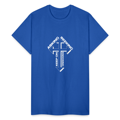 Ask Seek Knock - royal blue