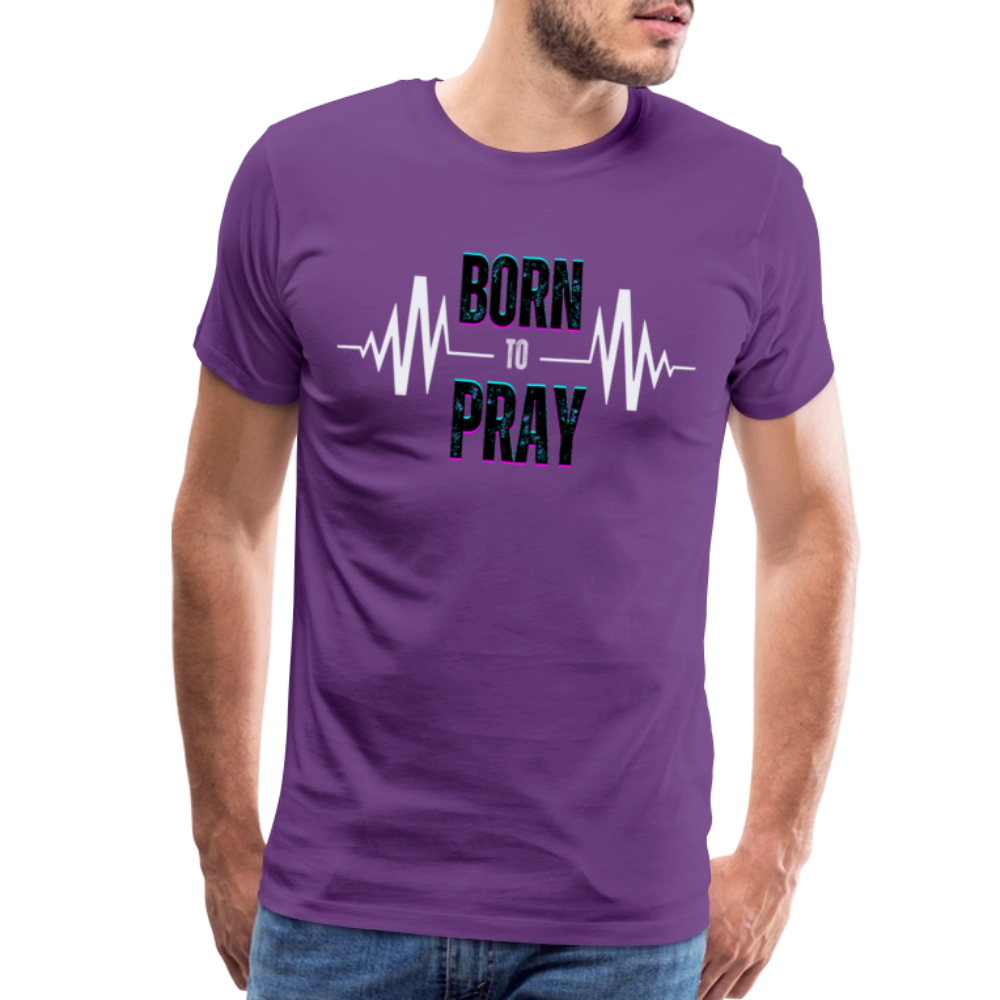 Born to Pray (White) - purple
