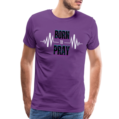 Born to Pray (White) - purple