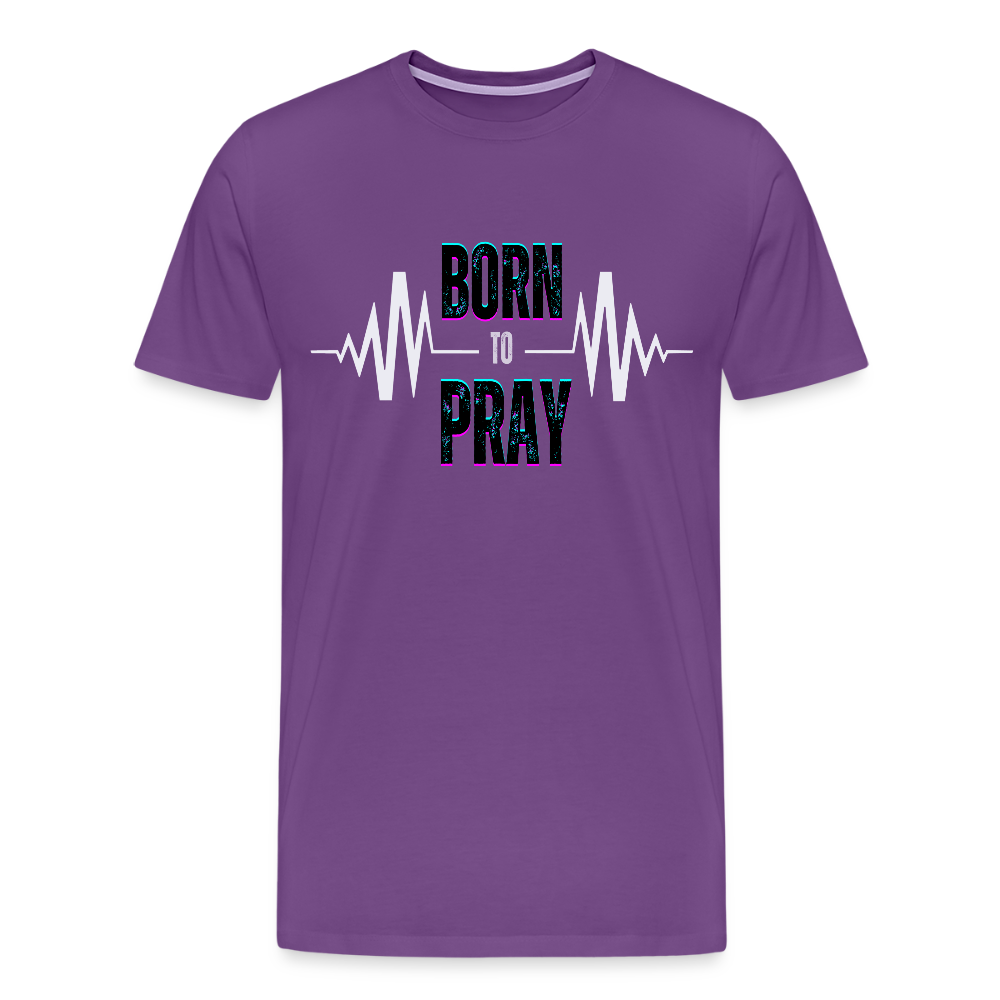 Born to Pray (White) - purple