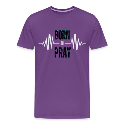 Born to Pray (White) - purple