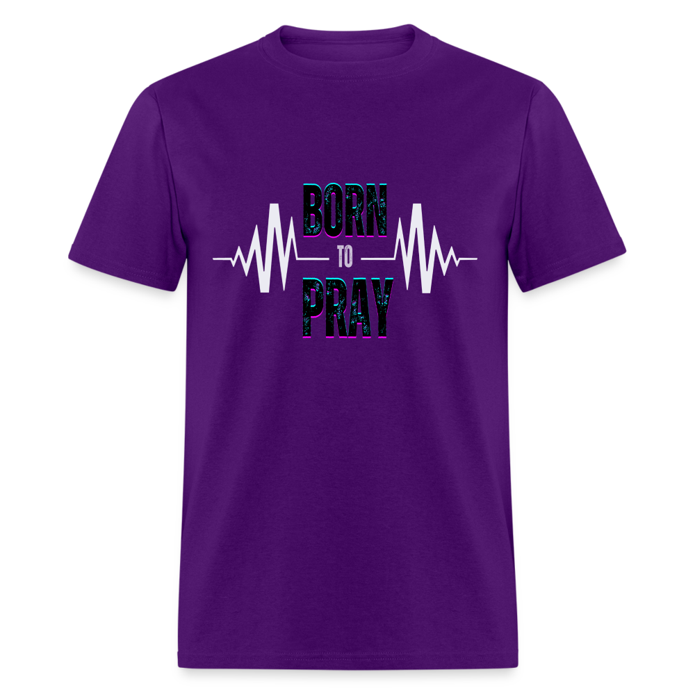 Born to Pray (White) - purple