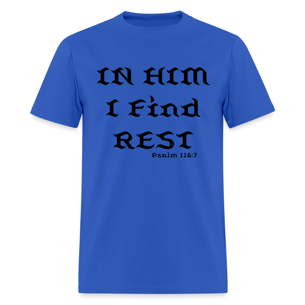 In Him I Find Rest - royal blue