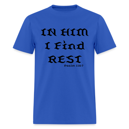 In Him I Find Rest - royal blue