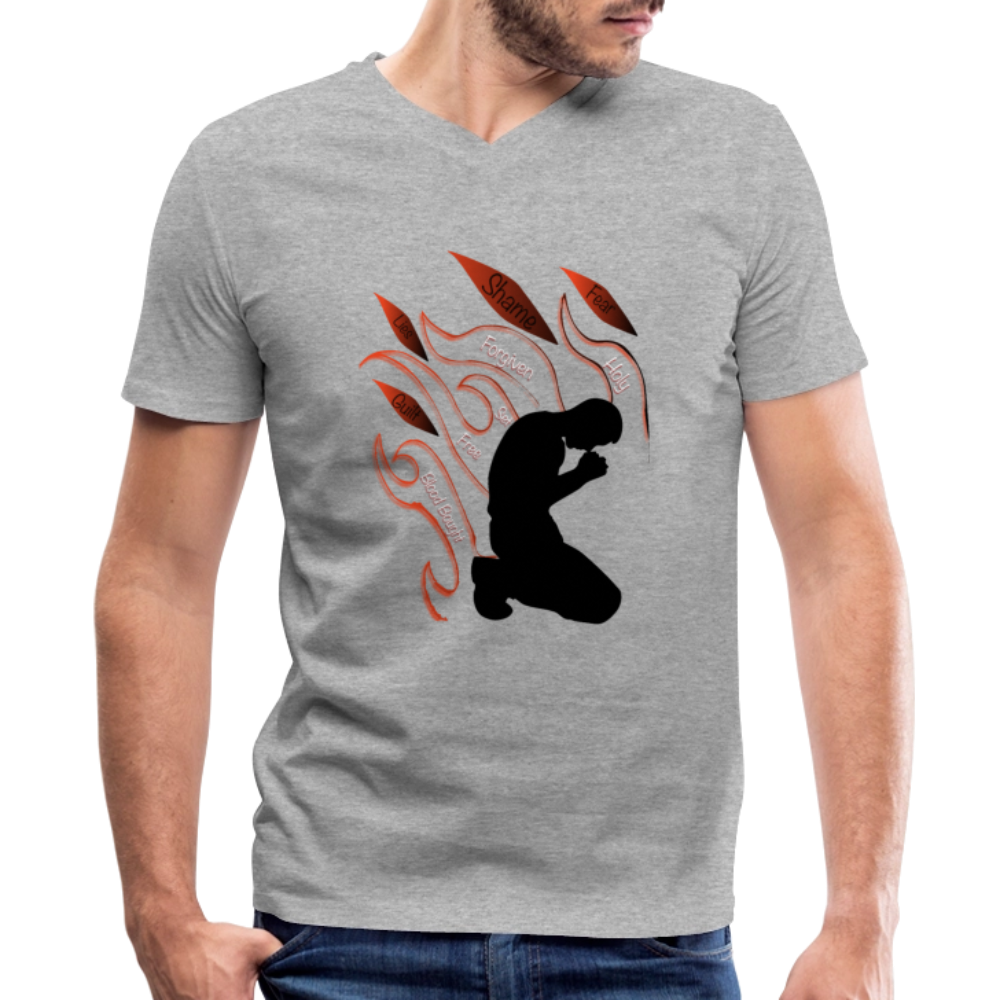 DMP - V-Neck - heather gray