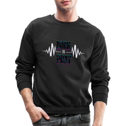 BORN to Pray - white- Sweater - black