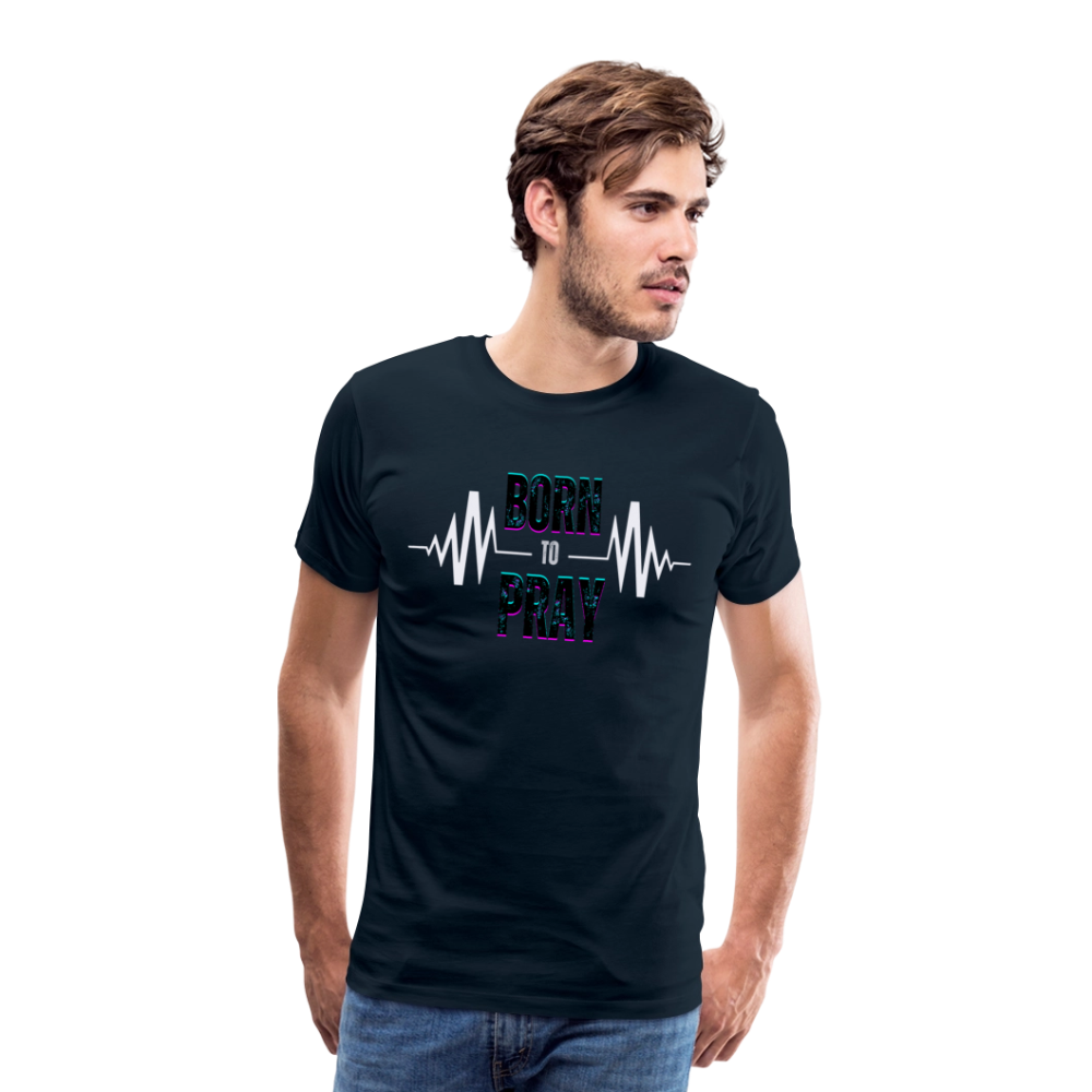 Born to Pray (White) - deep navy