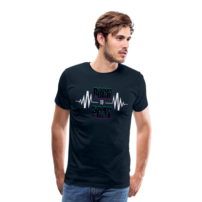Born to Pray (White) - deep navy