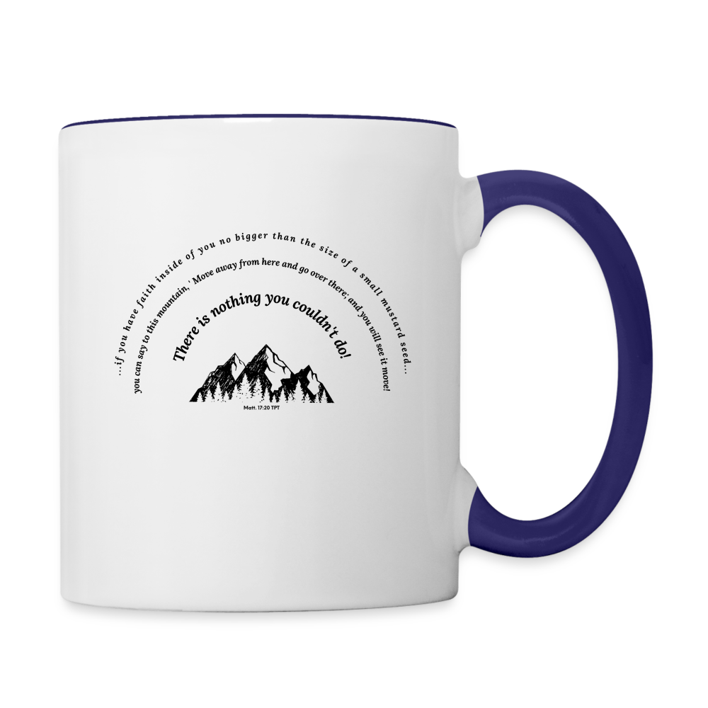 Mustard seed faith - Mug - white/cobalt blue