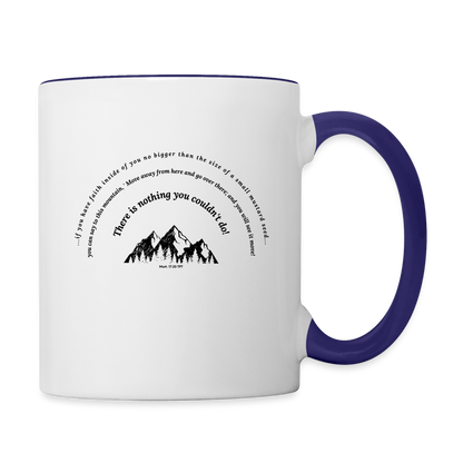 Mustard seed faith - Mug - white/cobalt blue